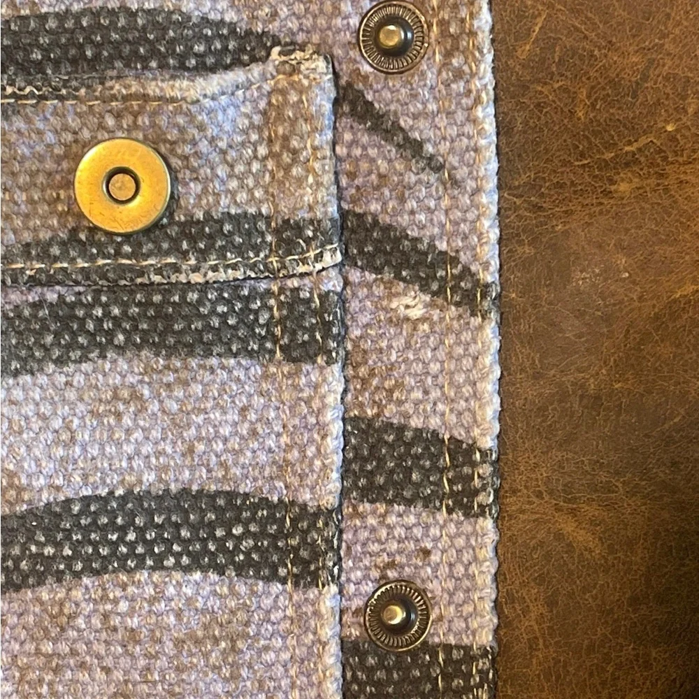 Myra Bag Crossbody Messenger Distressed Leather & Canvas Shoulder Handbag Purse - Picture 9 of 15